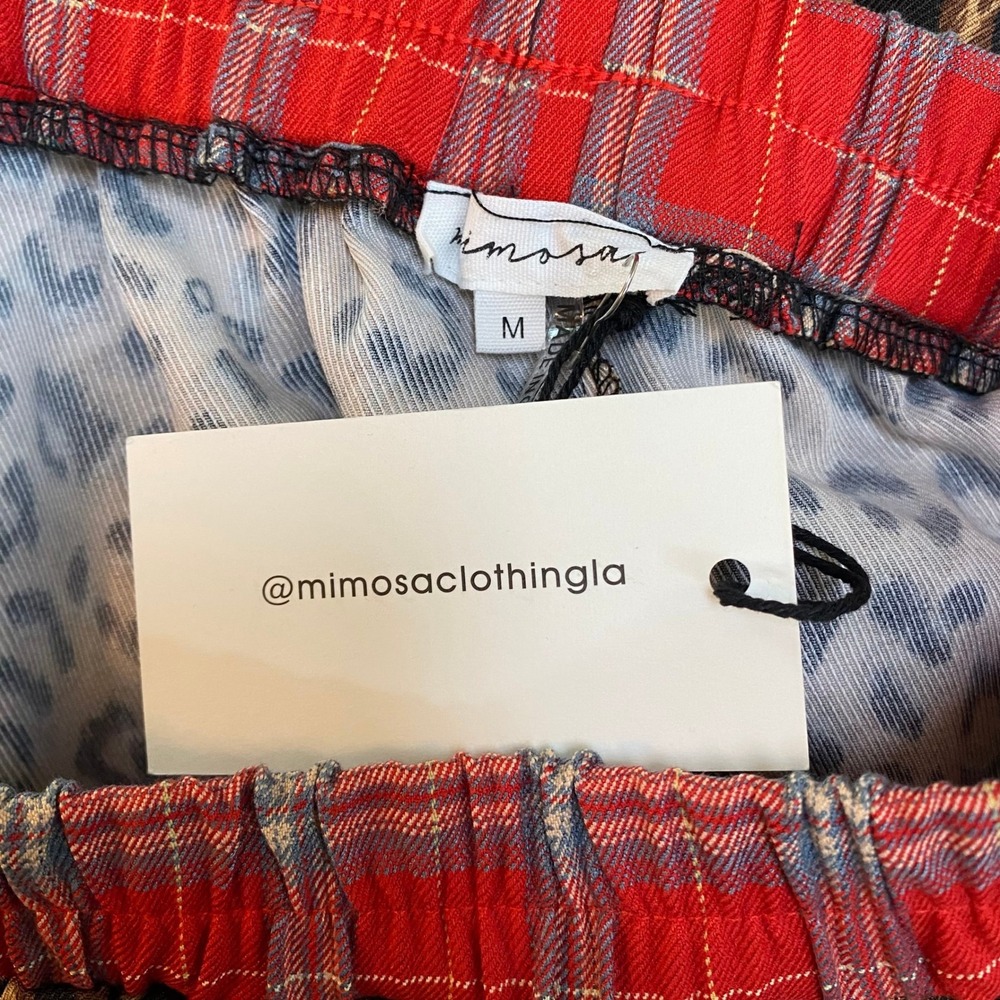 NEW Mimosa Spotted In Style Wide Leg Pants In Leopard Multi Medium - Picture 5 of 5